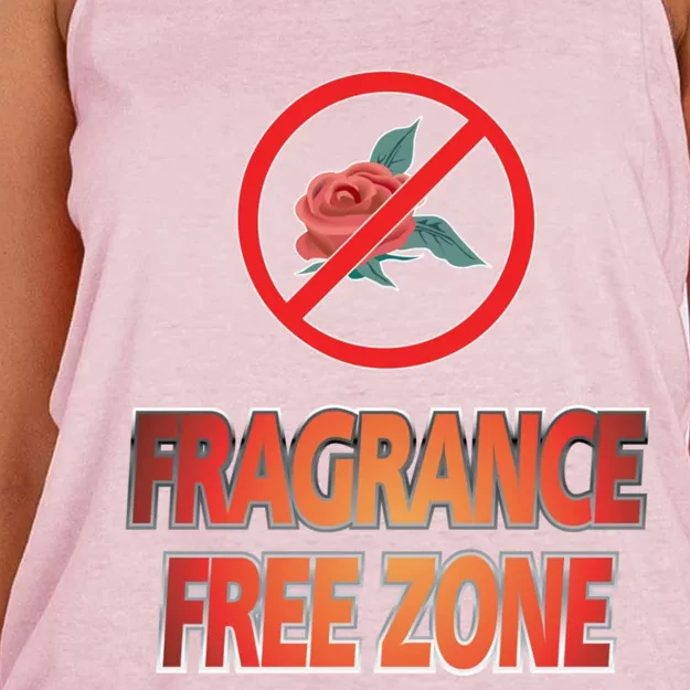 Fragrance Free Zone Chemical Sensitivity Mcs/es Cool Gift Women's Knotted Racerback Tank