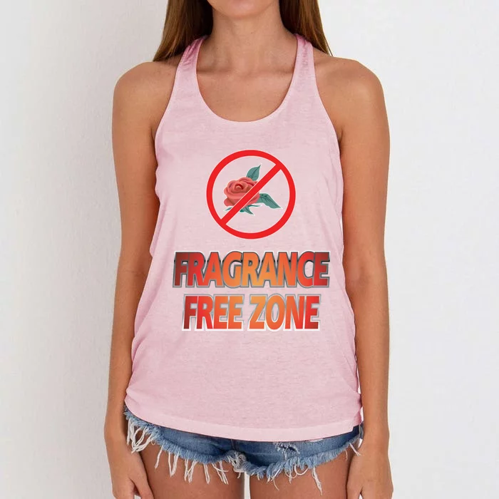 Fragrance Free Zone Chemical Sensitivity Mcs/es Cool Gift Women's Knotted Racerback Tank