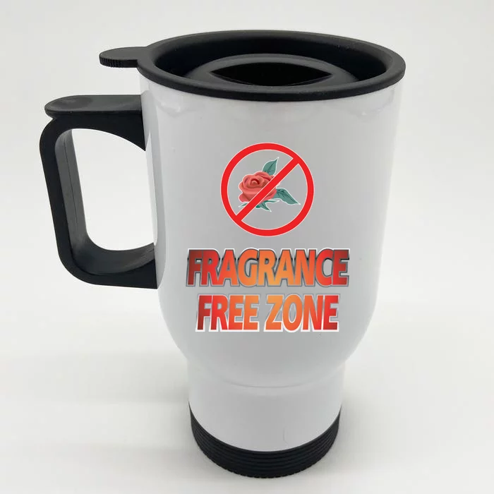 Fragrance Free Zone Chemical Sensitivity Mcs/es Cool Gift Front & Back Stainless Steel Travel Mug