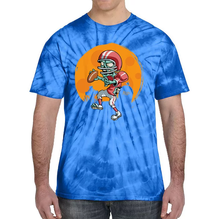 Funny Football Zombie Player Halloween Football Sport Gift Tie-Dye T-Shirt