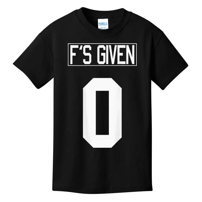 F'S GIVEN 0 funny sarcastic humor 's white STYLE 2 Kids T-Shirt