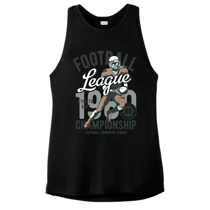 Football Gift 1908 Retro League College Coach Gift Ladies Tri-Blend Wicking Tank