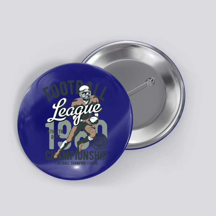 Football Gift 1908 Retro League College Coach Gift Button