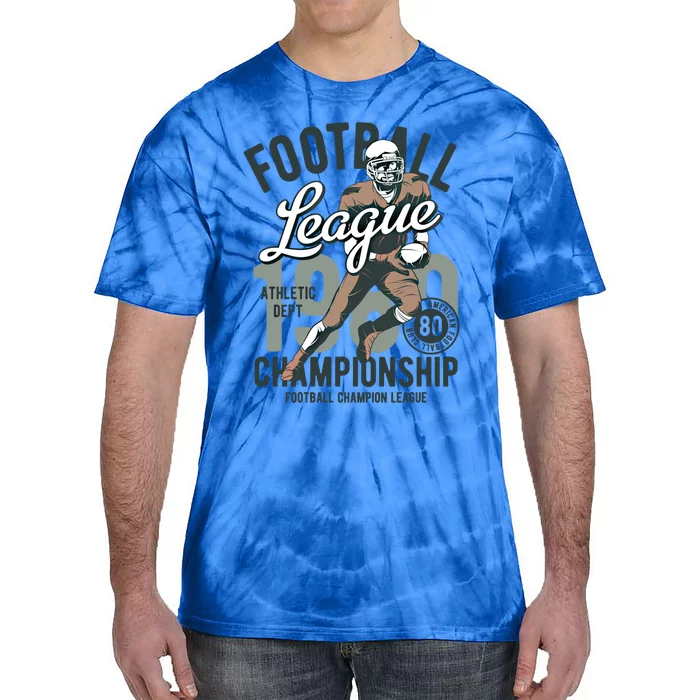 Football Gift 1908 Retro League College Coach Gift Tie-Dye T-Shirt