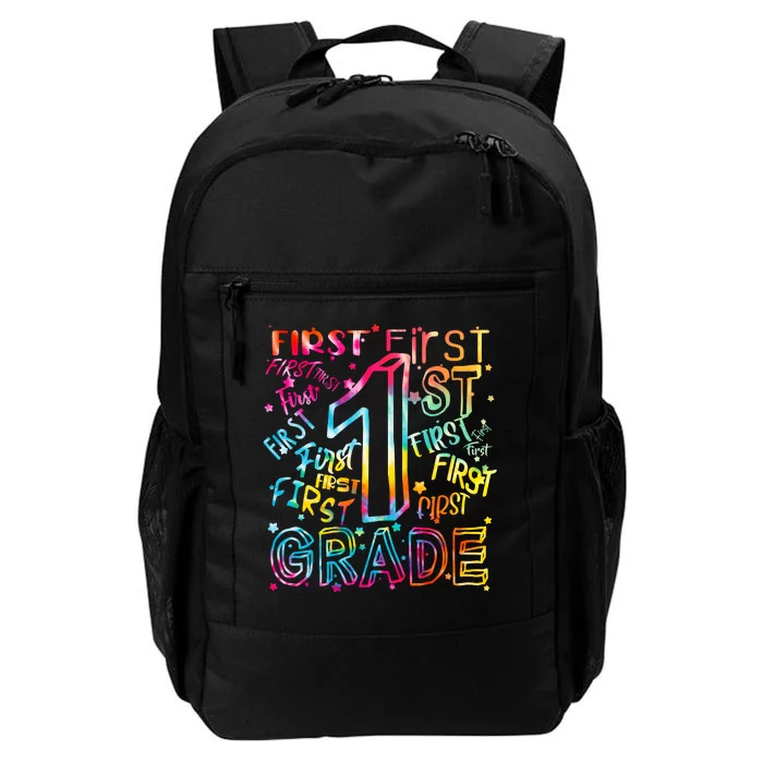 First Grade 1st Grade Tie Dye Word Art Daily Commute Backpack