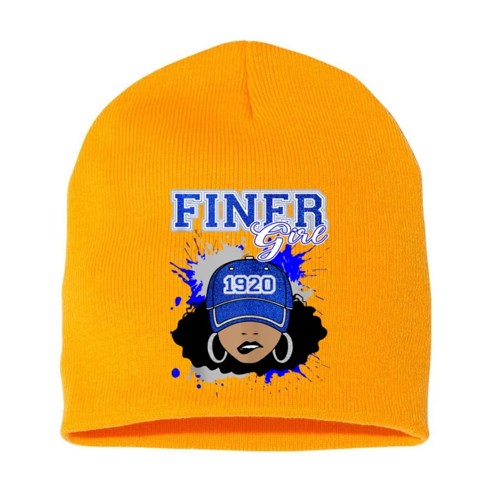 Finer Girll 1920 Zeta Beta Line Sisters Womens Girlss Short Acrylic Beanie