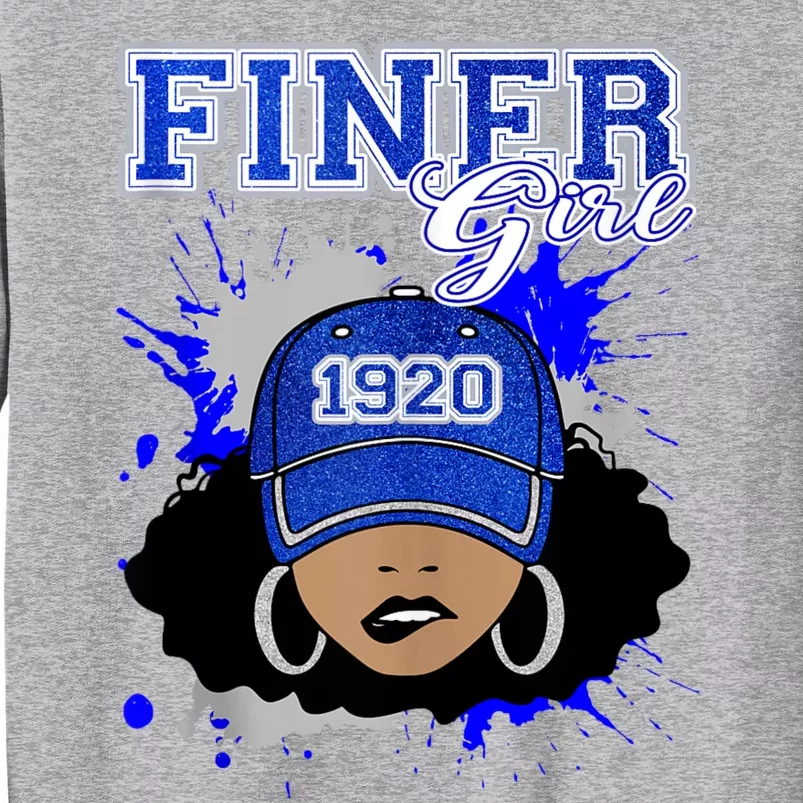 Finer Girll 1920 Zeta Beta Line Sisters Womens Girlss Tall Sweatshirt