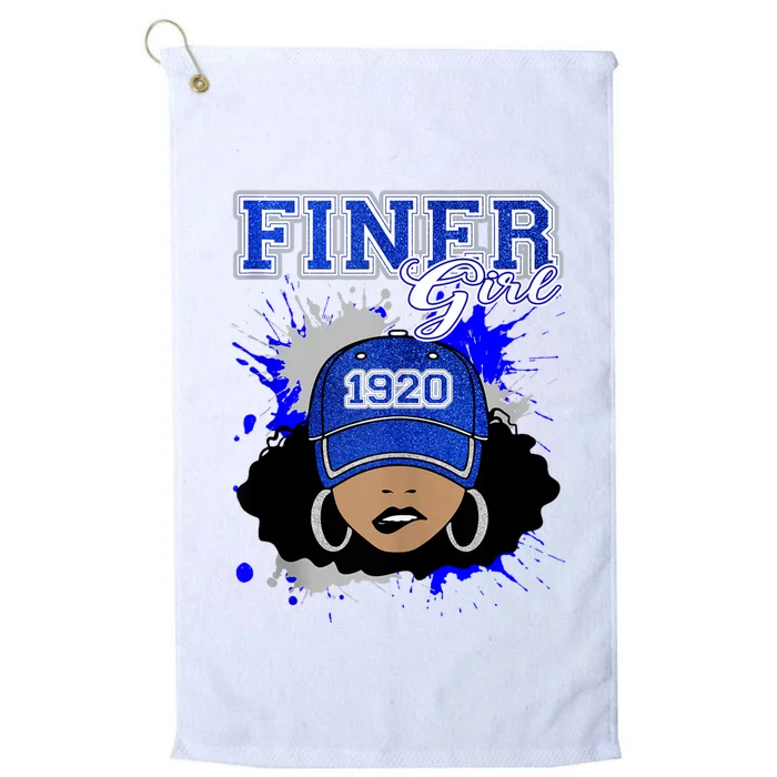 Finer Girll 1920 Zeta Beta Line Sisters Womens Girlss Platinum Collection Golf Towel