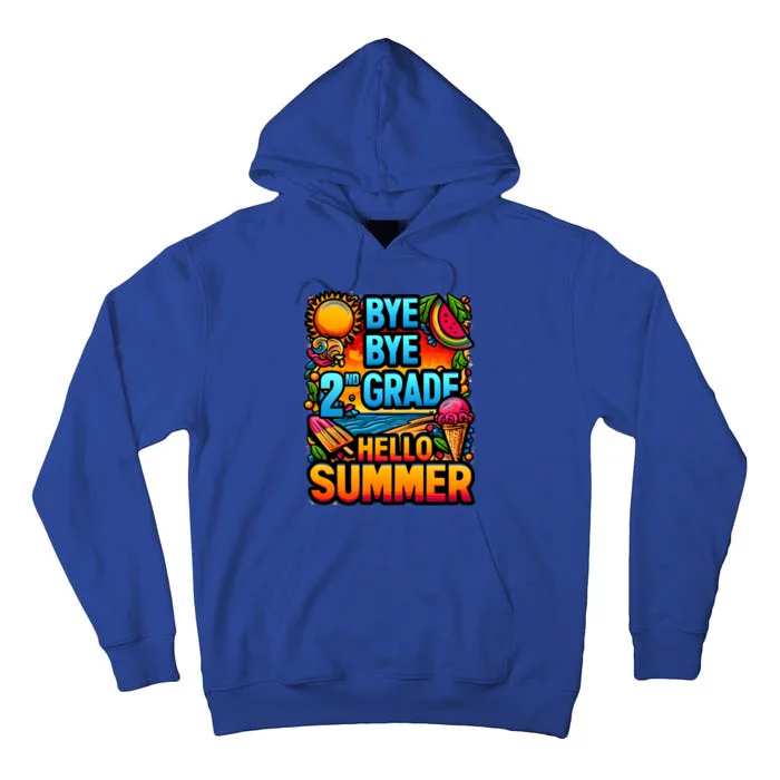 Funny Goodbye 2nd Grade Hello Summer Funny Gift Tall Hoodie