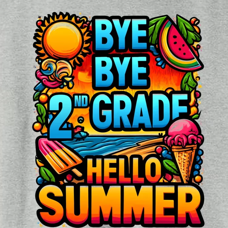 Funny Goodbye 2nd Grade Hello Summer Funny Gift Women's Crop Top Tee