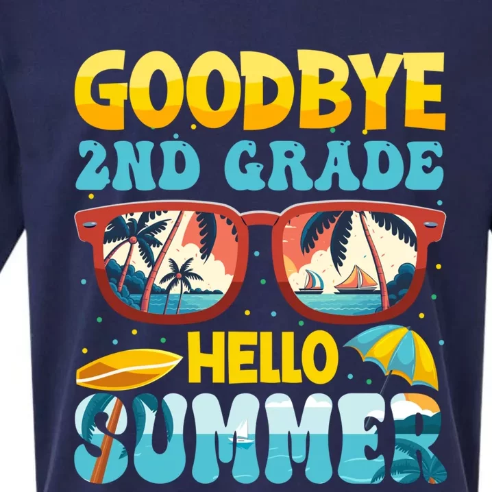 Funny Goodbye 2nd Grade Hello Summer Great Gift Sueded Cloud Jersey T-Shirt