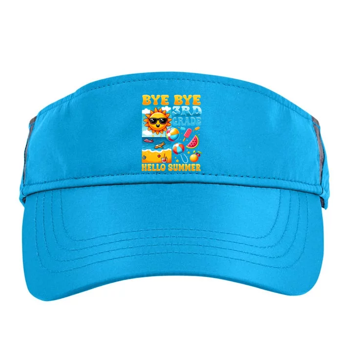 Funny Goodbye 3rd Grade Hello Summer Gift Adult Drive Performance Visor