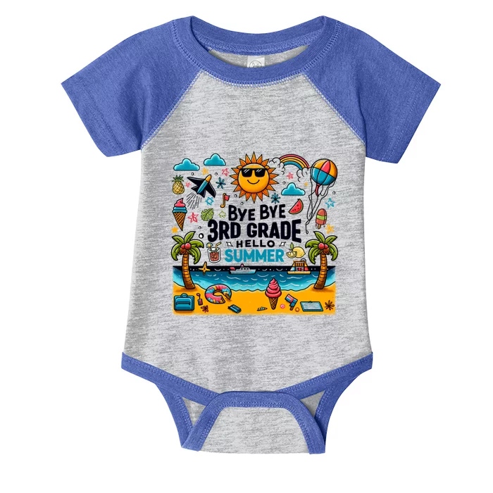 Funny Goodbye 3rd Grade Hello Summer Cute Gift Infant Baby Jersey Bodysuit