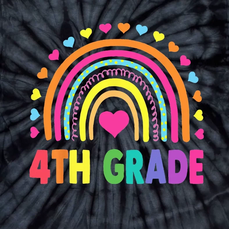 Fourth Grade 4th Grade Rainbow Teachers Back To School Tie-Dye T-Shirt