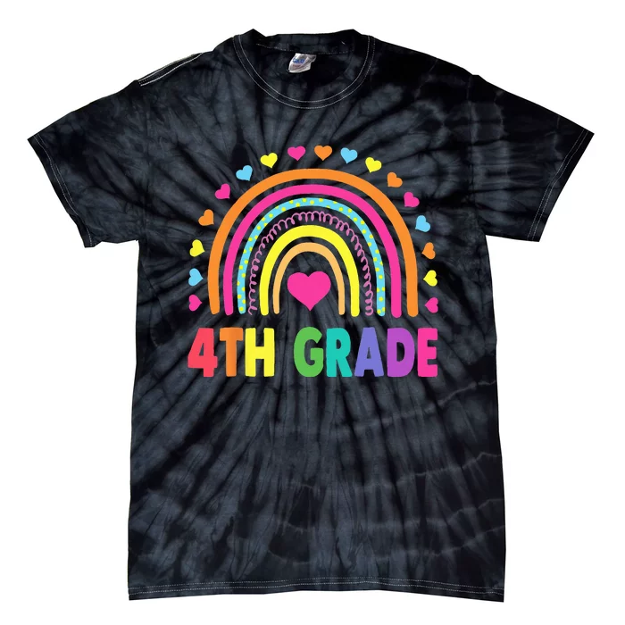 Fourth Grade 4th Grade Rainbow Teachers Back To School Tie-Dye T-Shirt