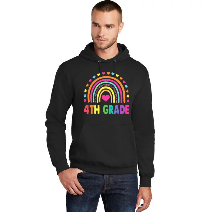 Fourth Grade 4th Grade Rainbow Teachers Back To School Tall Hoodie