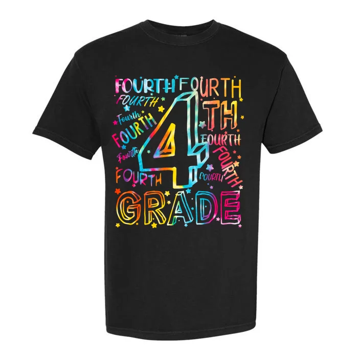 Fourth Grade 4th Grade Tie Dye Word Art Garment-Dyed Heavyweight T-Shirt