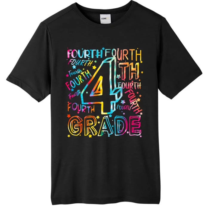 Fourth Grade 4th Grade Tie Dye Word Art ChromaSoft Performance T-Shirt