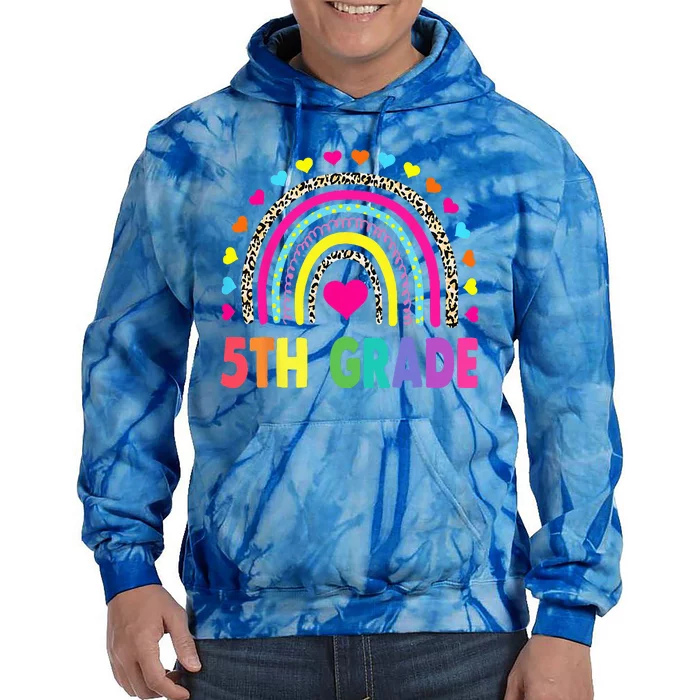 Fifth Grade 5th Grade Rainbow Teachers Back To School Tie Dye Hoodie