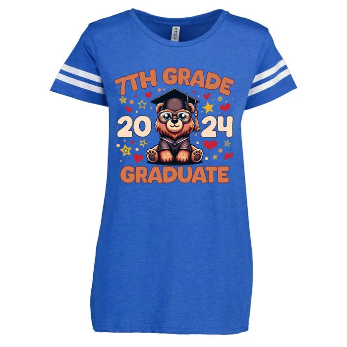 Funny Goodbye 7th Grade Hello Summer Gift Enza Ladies Jersey Football T-Shirt