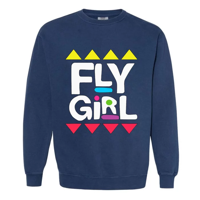 Fly Girl 80s Hip Hop Garment-Dyed Sweatshirt