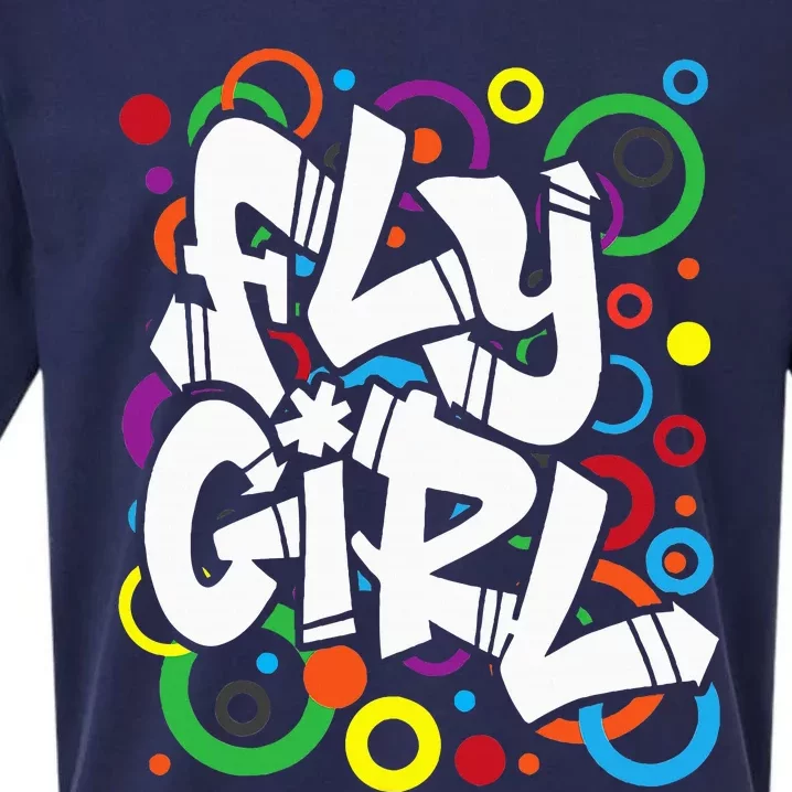 Fly Girl 80s 90s Old School Bgirl Hip Hop Sueded Cloud Jersey T-Shirt