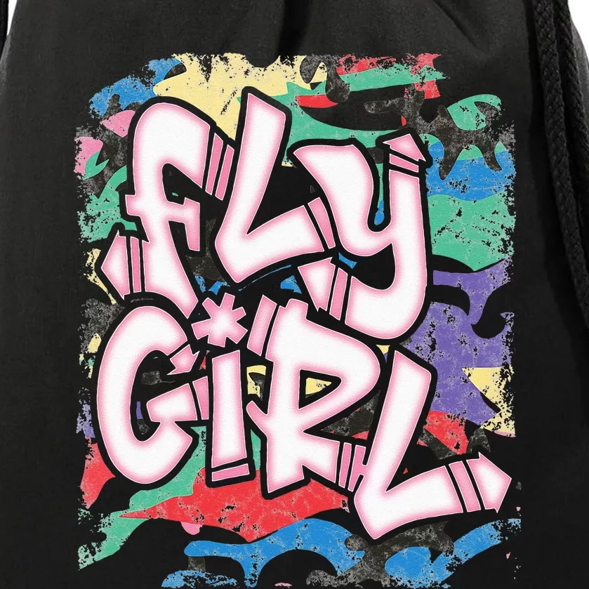 Fly Girl 80s 90s Old School Camo B Girl Hip Hop Drawstring Bag