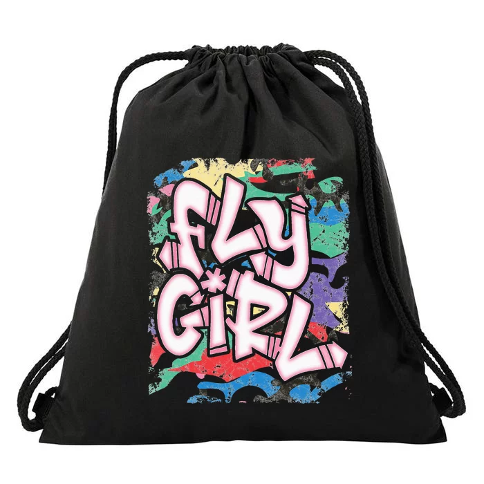 Fly Girl 80s 90s Old School Camo B Girl Hip Hop Drawstring Bag