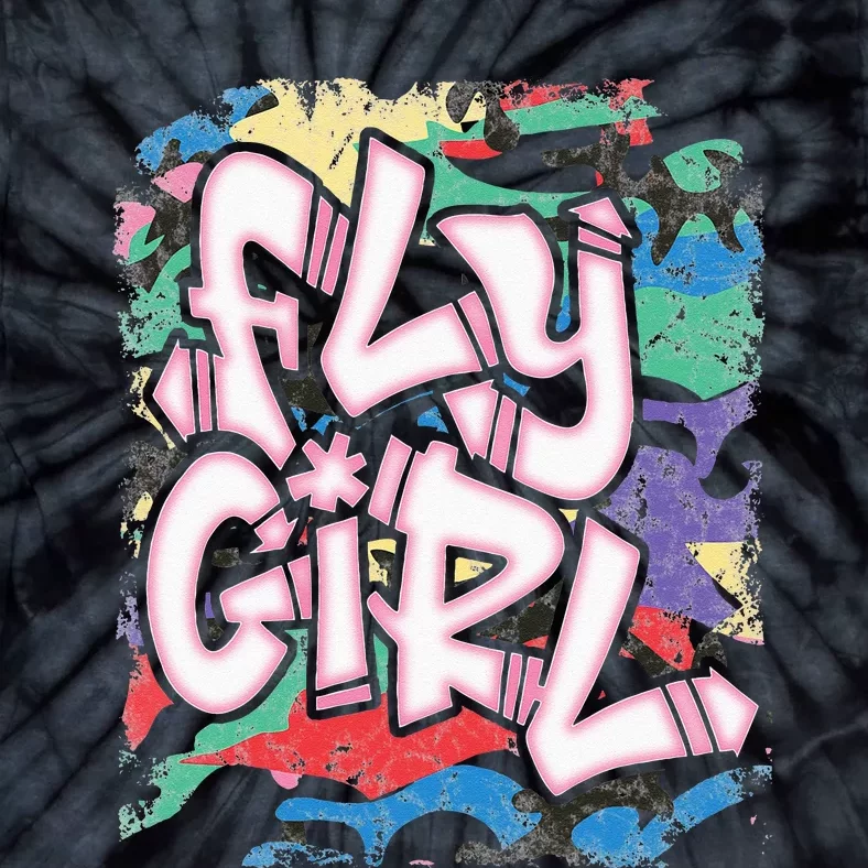 Fly Girl 80s 90s Old School Camo B Girl Hip Hop Tie-Dye T-Shirt