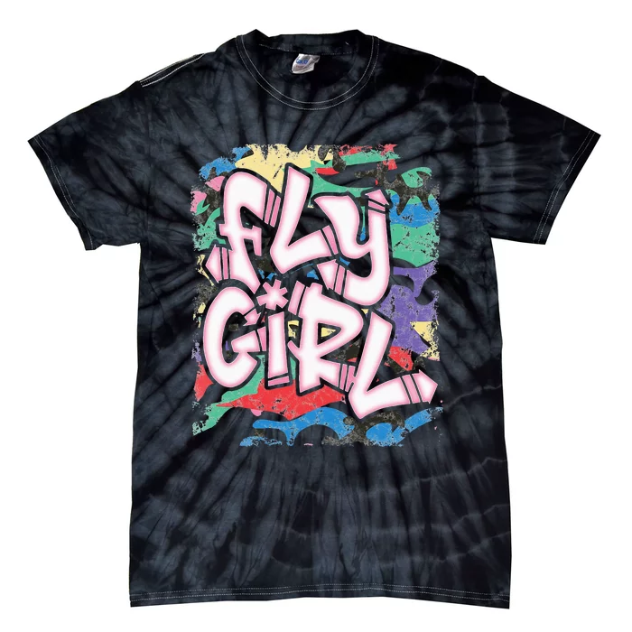 Fly Girl 80s 90s Old School Camo B Girl Hip Hop Tie-Dye T-Shirt