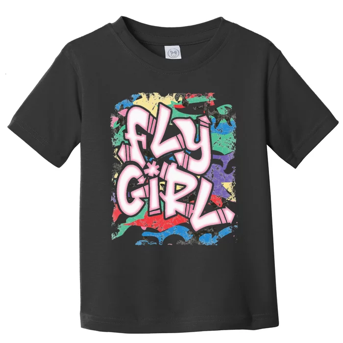 Fly Girl 80s 90s Old School Camo B Girl Hip Hop Toddler T-Shirt