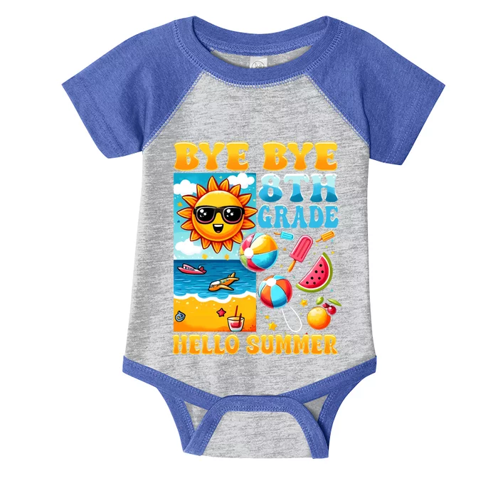 Funny Goodbye 8th Grade Hello Summer Gift Infant Baby Jersey Bodysuit