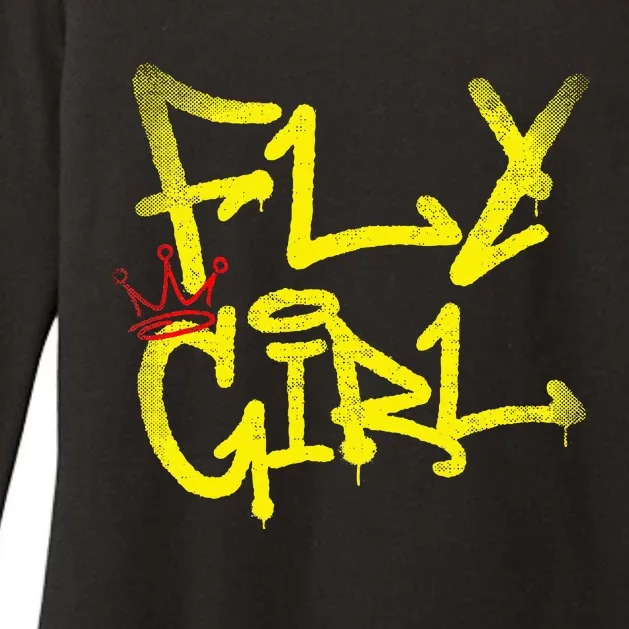 Fly Girl 80s 90s Rap Bgirl Old School Hip Hop Graffiti Womens CVC Long Sleeve Shirt