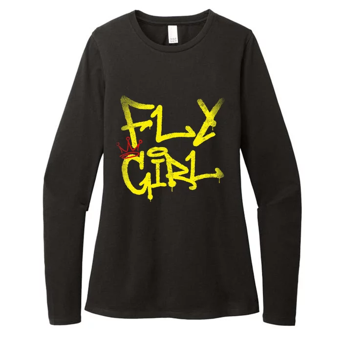 Fly Girl 80s 90s Rap Bgirl Old School Hip Hop Graffiti Womens CVC Long Sleeve Shirt