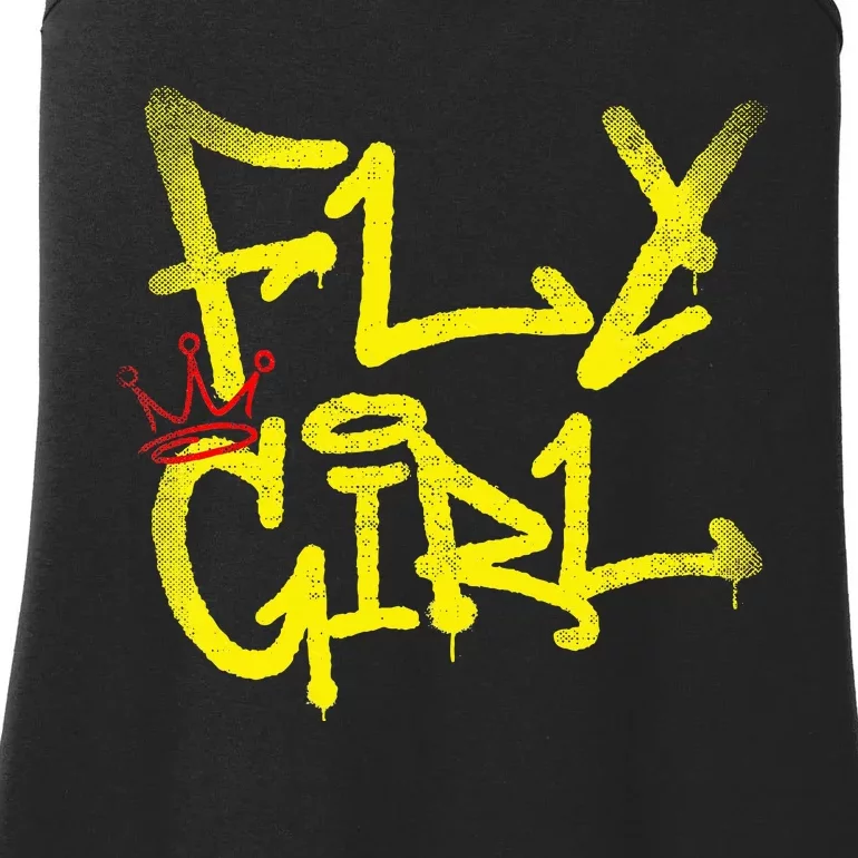 Fly Girl 80s 90s Rap Bgirl Old School Hip Hop Graffiti Ladies Essential Tank