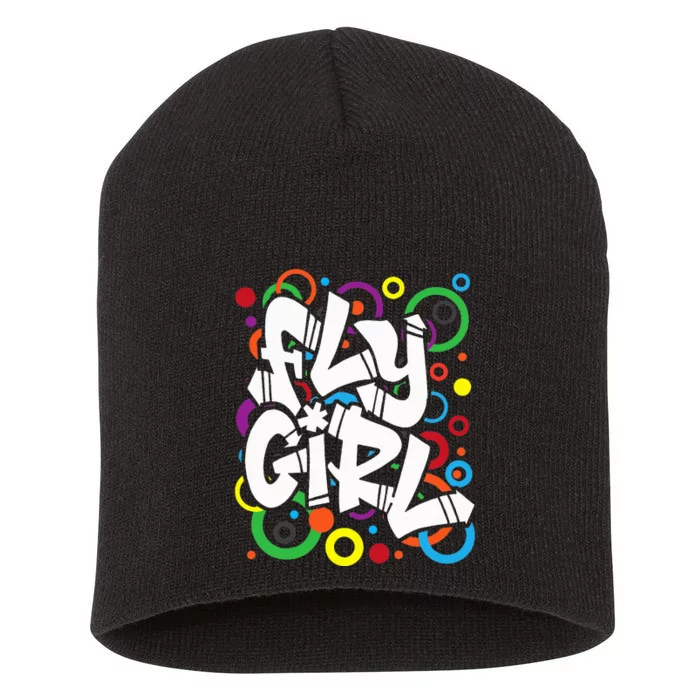 Fly Girl 80s 90s Old School BGirl Hip Hop Short Acrylic Beanie