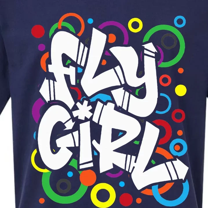 Fly Girl 80s 90s Old School BGirl Hip Hop Sueded Cloud Jersey T-Shirt