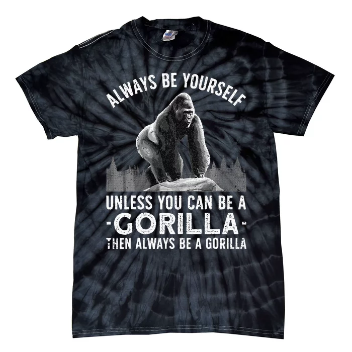 Funny Gorilla Art For Primate Animal Gorilla Lover Tie-Dye T-Shirt