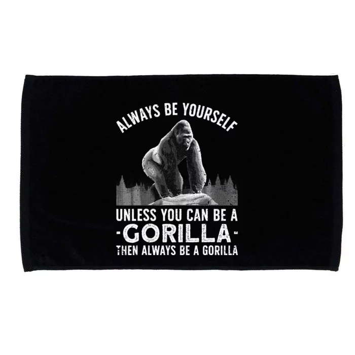 Funny Gorilla Art For Primate Animal Gorilla Lover Microfiber Hand Towel