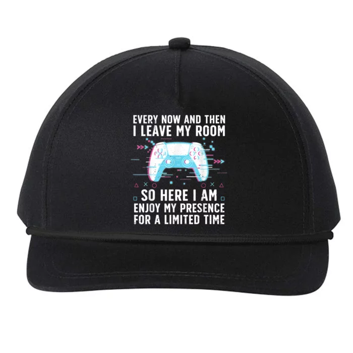 Funny Gamer Art For Men Women Gaming Gamer Video Game Lover Snapback Five-Panel Rope Hat