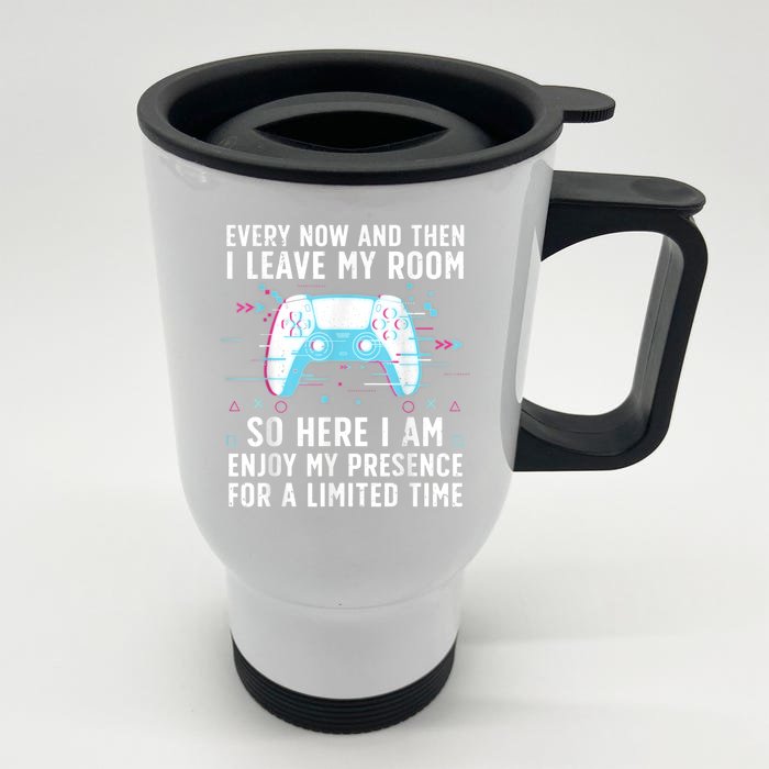 Funny Gamer Art For Men Women Gaming Gamer Video Game Lover Front & Back Stainless Steel Travel Mug