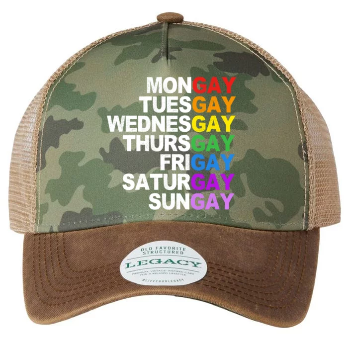 Funny Gay Agenda Mongay Tuesgay Lgbt Pride Lgbtq Awareness Gift Legacy Tie Dye Trucker Hat