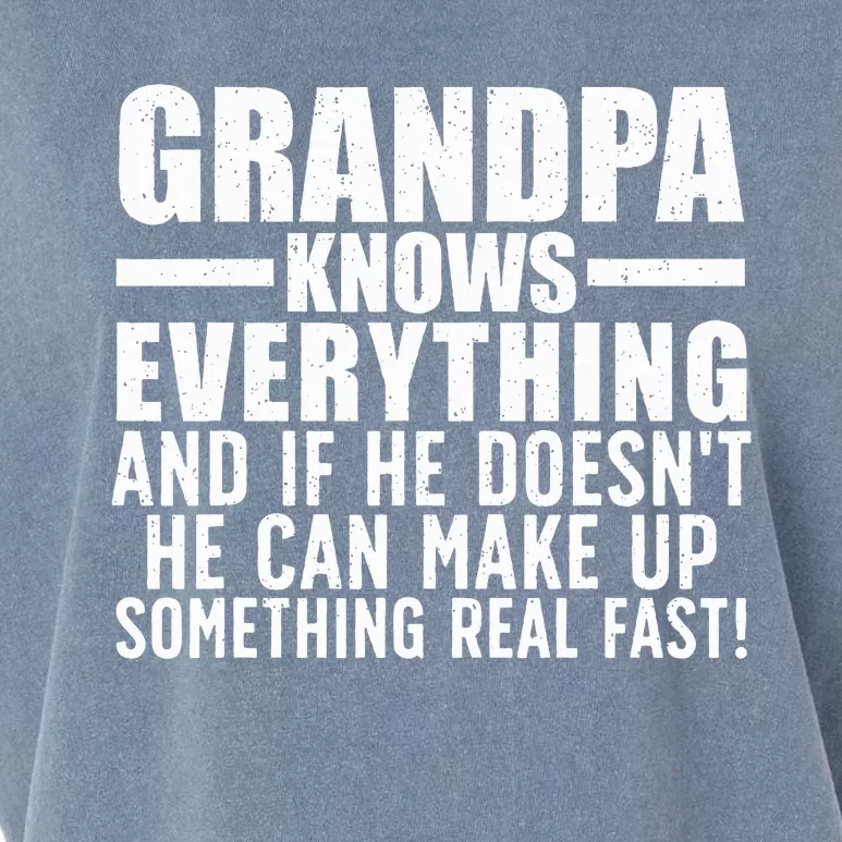 Funny Grandpa Art For Grandpa  Grandfathers Day Papi Garment-Dyed Women's Muscle Tee