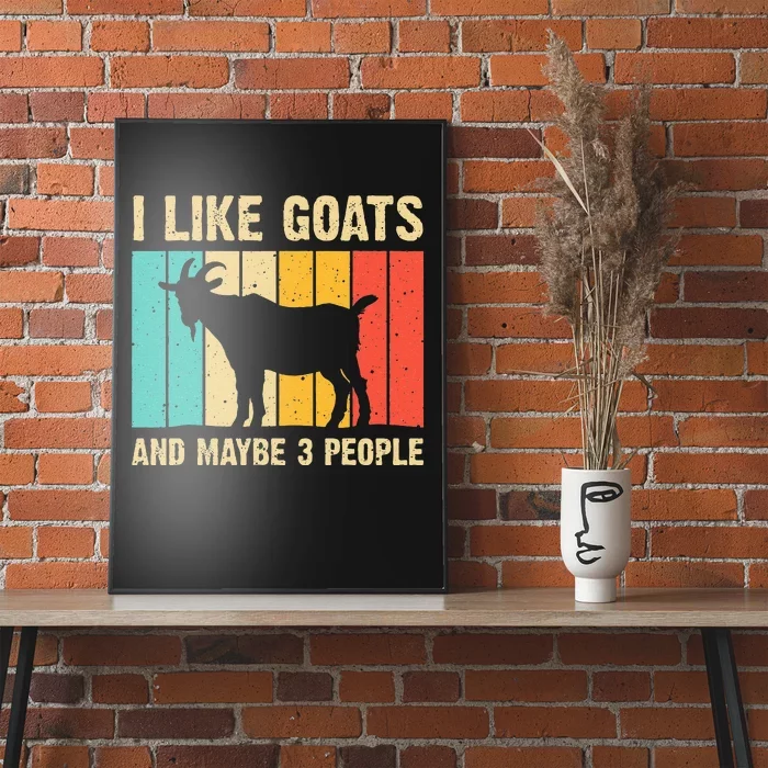 Funny Goat Art For Men Women Kids Farming Goat Lover Stuff Poster