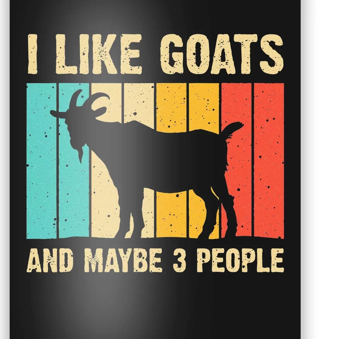 Funny Goat Art For Men Women Kids Farming Goat Lover Stuff Poster