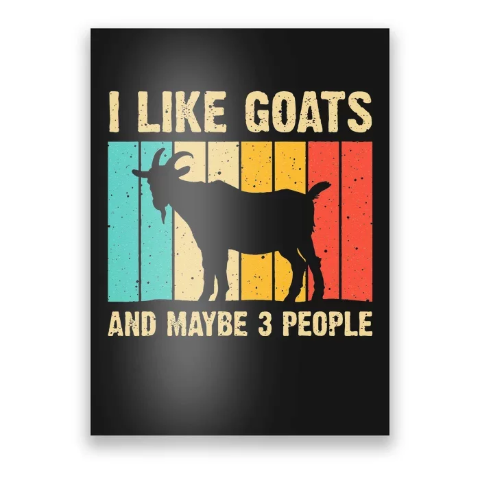 Funny Goat Art For Men Women Kids Farming Goat Lover Stuff Poster