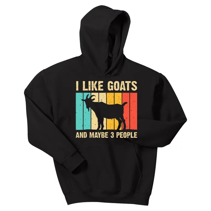 Funny Goat Art For Men Women Kids Farming Goat Lover Stuff Kids Hoodie