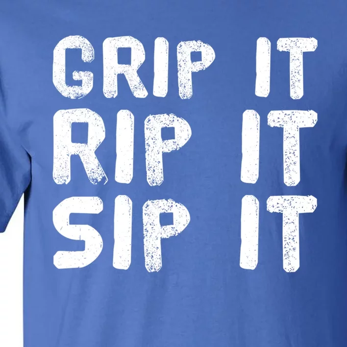 Funny Golf And Beer Grip It Rip It Sip It Gift Cool Gift Tall T-Shirt