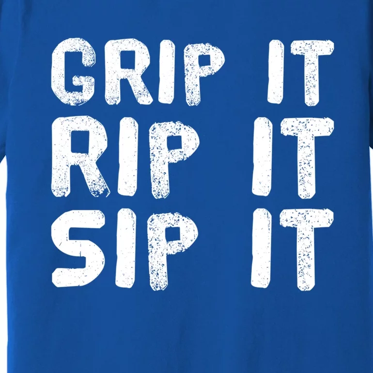 Funny Golf And Beer Grip It Rip It Sip It Gift Cool Gift Premium T-Shirt