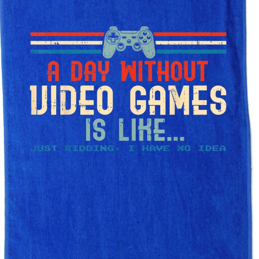 Funny Gamer A Day Without Video Games Gaming Platinum Collection Golf Towel